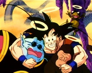 Goku Bubbles e Re Kaioh